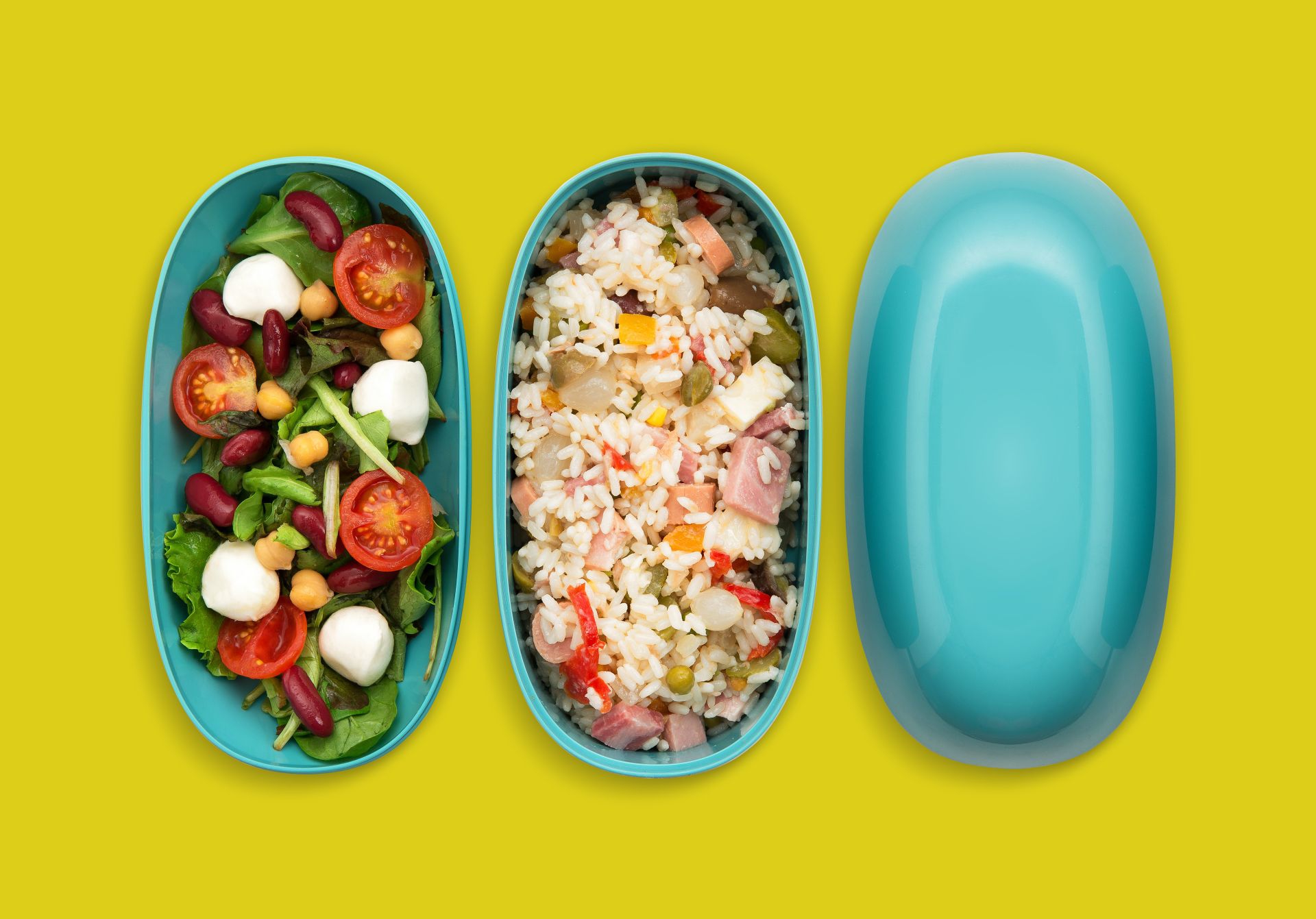 Lunchbox FOOD A PORTER, 2 Fächer, blau, Alessi