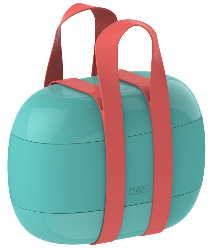 Lunchbox FOOD A PORTER, 2 Fächer, blau, Alessi