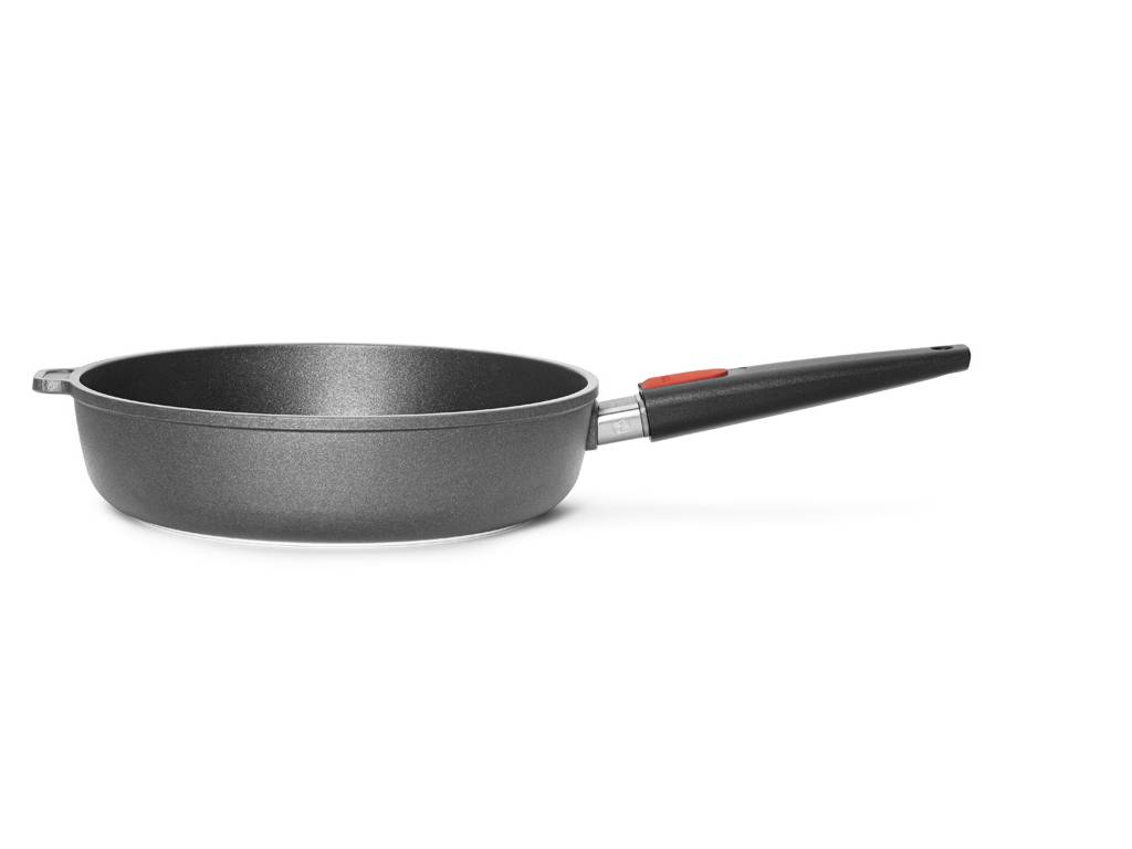 Hochrandpfanne TITANIUM NOWO 26 cm, für Induktion, abnehmbarer Griff, Titanium, WOLL