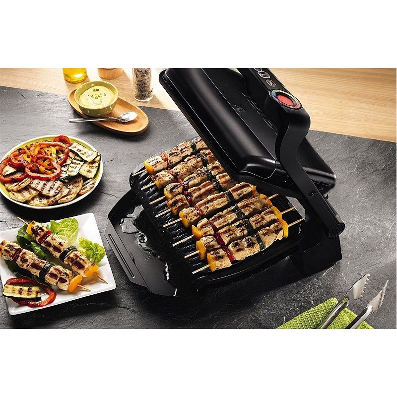 Elektro Kontaktgrill OPTIGRILL + XL GC722834, schwarz, Tefal