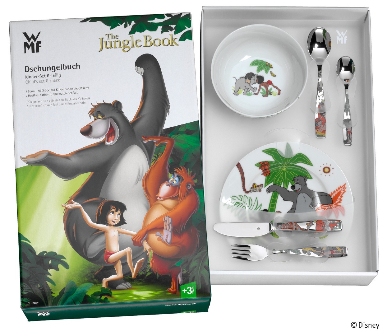 Kinder Geschirrset THE JUNGLE BOOK, 6-teilig, WMF