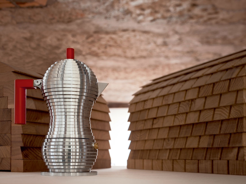 Espressokocher PULCINA 70 ml, schwarzer Griff, Alessi