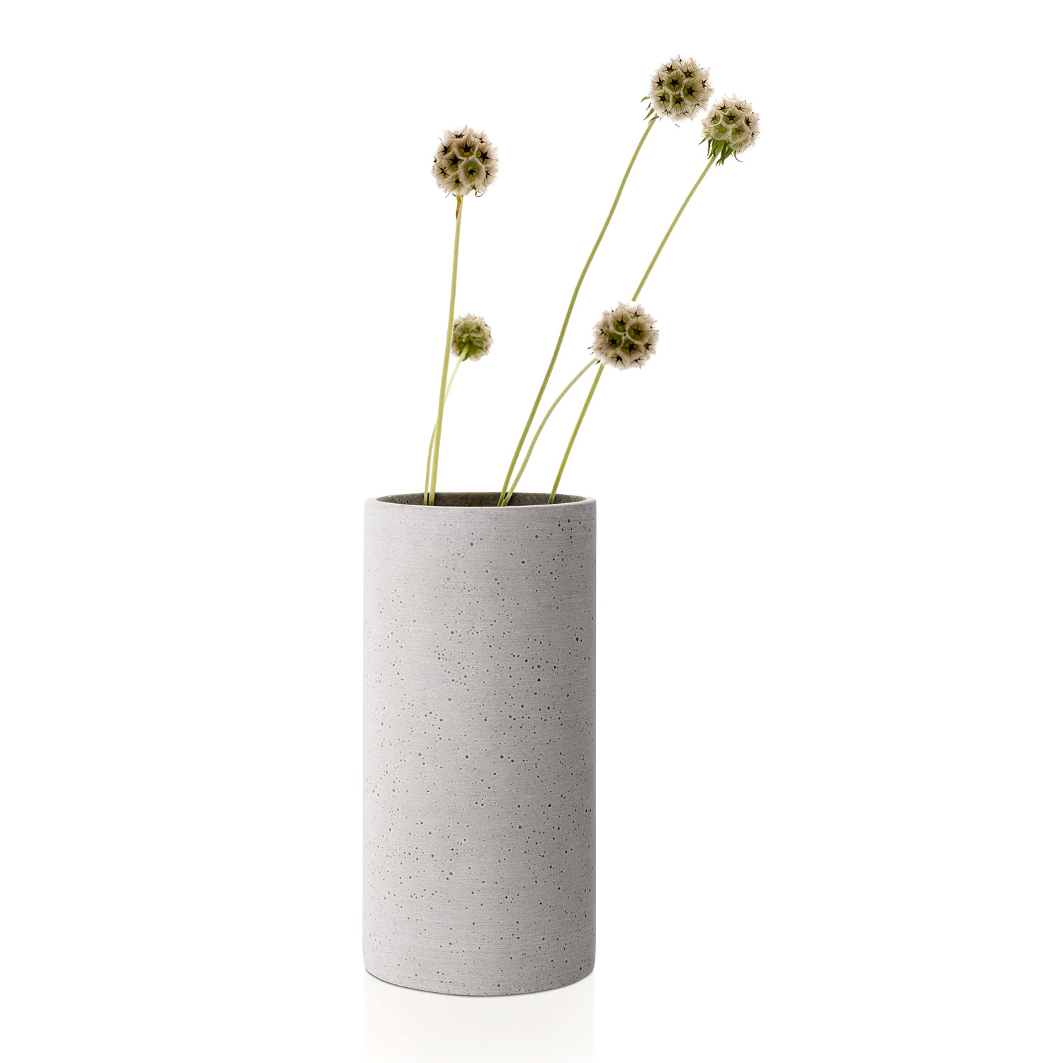 Vase COLUNA M, 24 cm, hellgrau, Polystone, Blomus