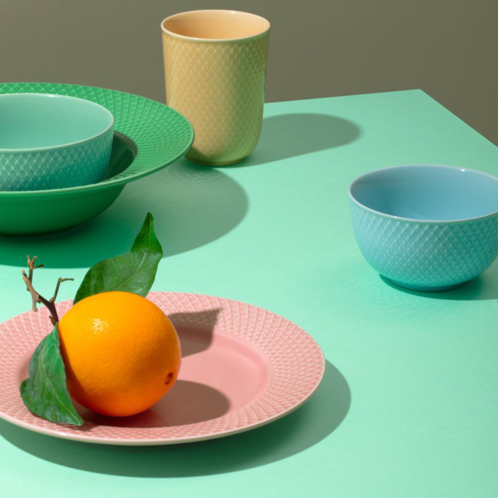 Dessertteller RHOMBE, 21 cm, rosa, Lyngby