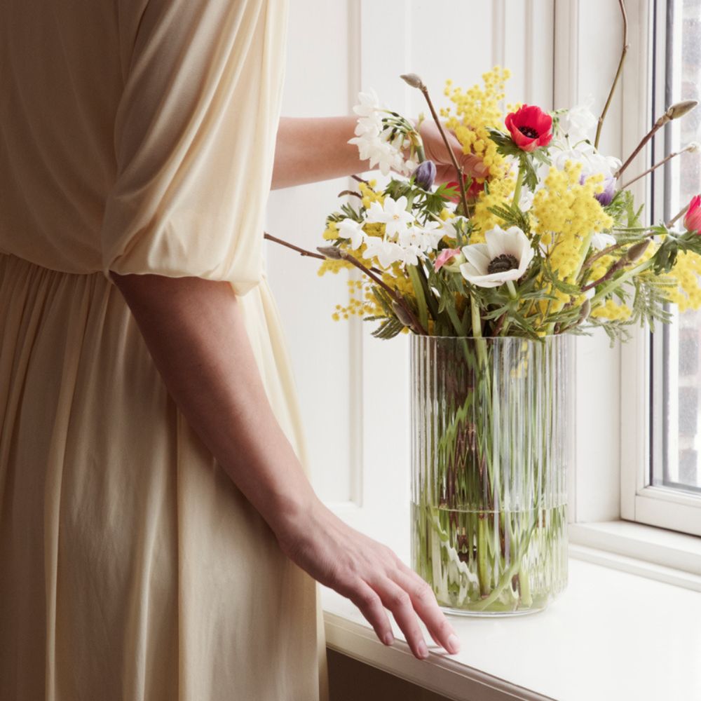 Vase 25 cm, Klarglas, Lyngby