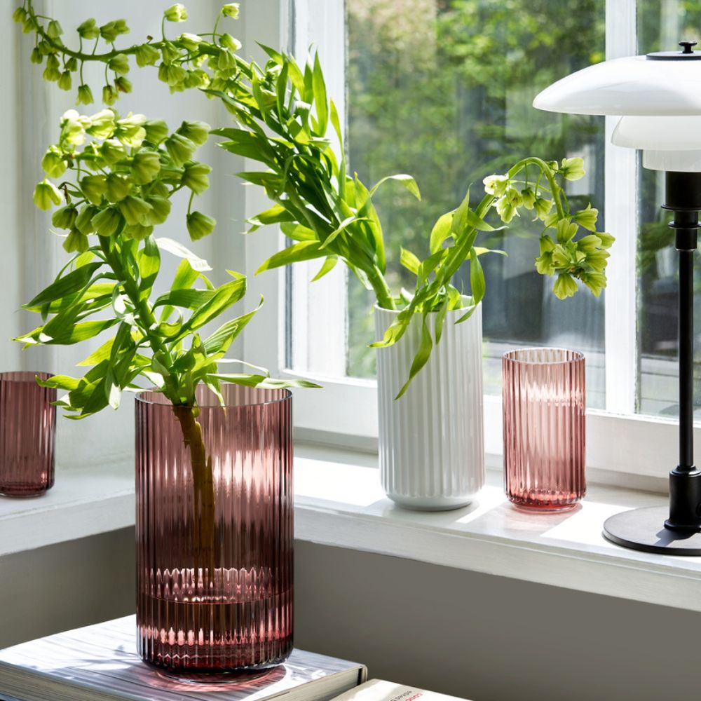 Vase 20 cm, Burgunderrot, Lyngby