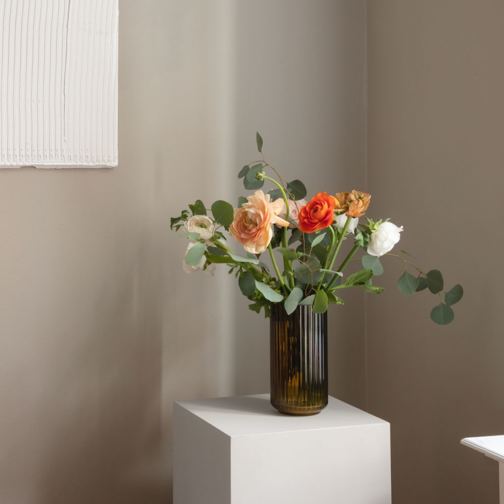 Vase 31 cm, olivgrün, Lyngby