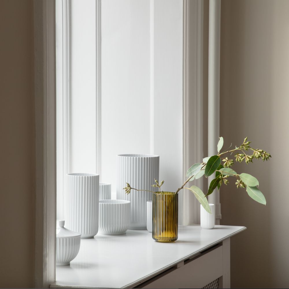Vase 31 cm, olivgrün, Lyngby