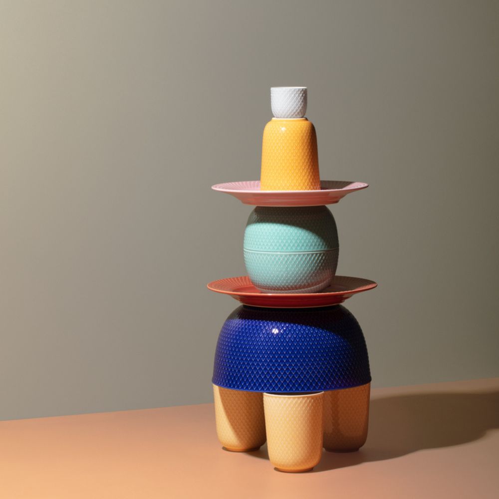 Dessertteller RHOMBE 23 cm, Terrakota, Lyngby
