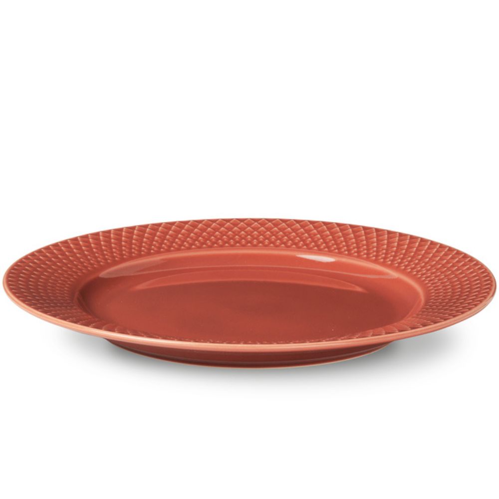 Dessertteller RHOMBE 23 cm, Terrakota, Lyngby