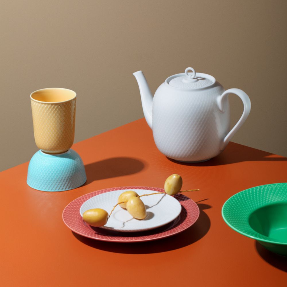 Dessertteller RHOMBE 23 cm, Terrakota, Lyngby