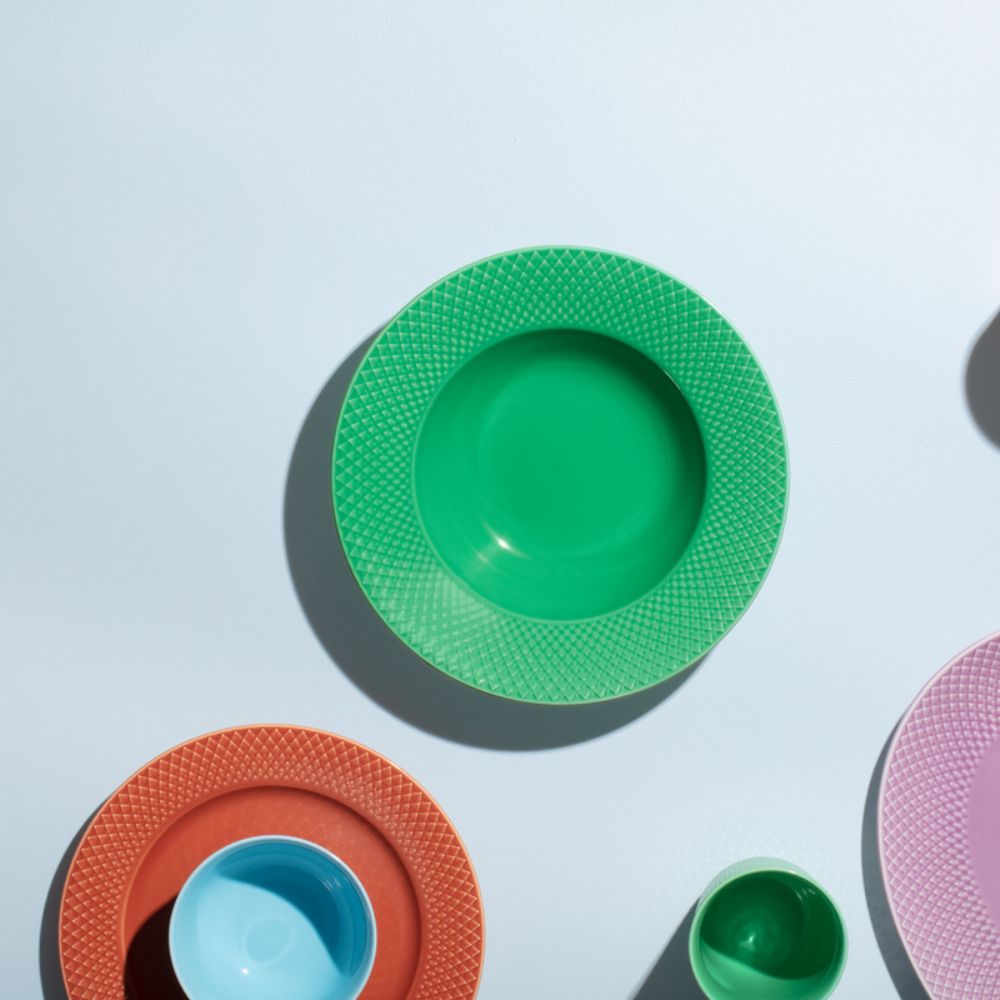 Dessertteller RHOMBE 23 cm, Terrakota, Lyngby