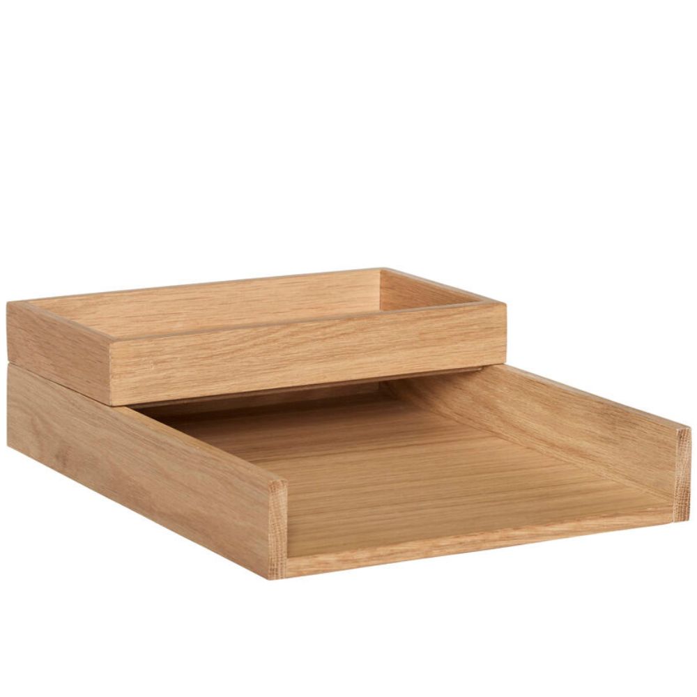 Schreibtisch Organizer RAIL, 2er-Set, Eiche, Hübsch
