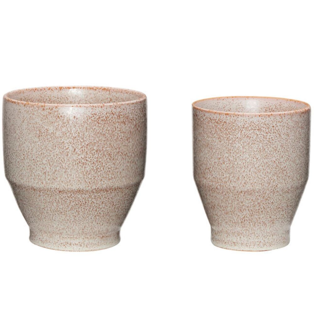 Blumentopf ASHES, 2er-Set, rosa, Hübsch
