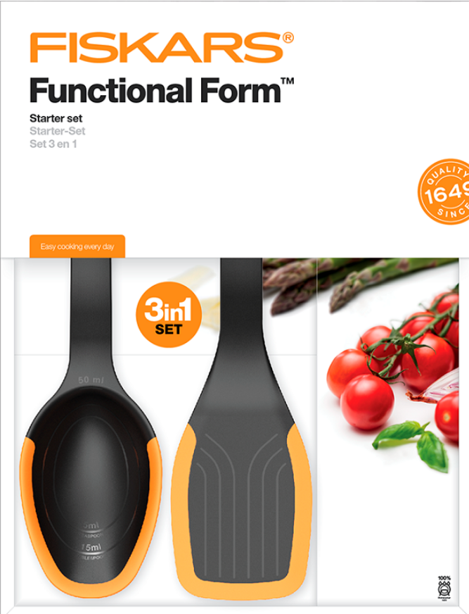 Küchenutensilien Set STARTING TOOLS FUNCTIONAL FORM, 3-teilig, Fiskars