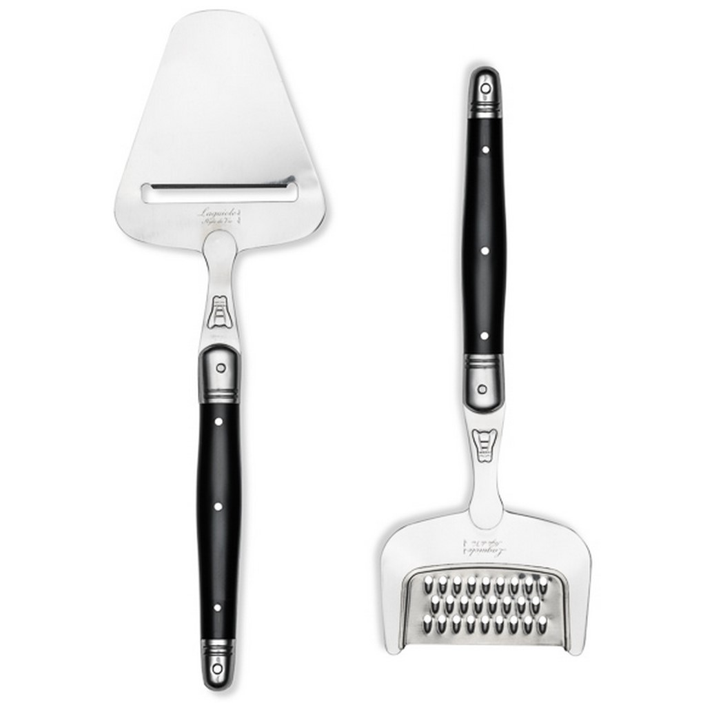 Käsehobel und Käsereibe PREMIUM Set, schwarz, Laguiole