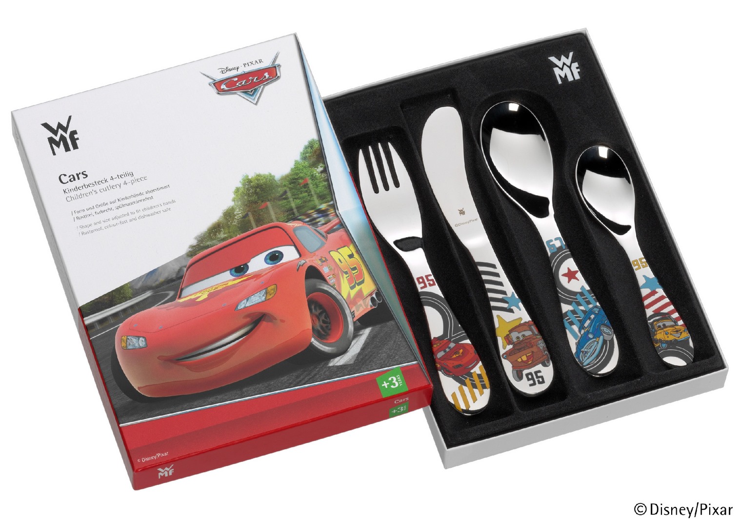Kinder Besteck CARS 2 DISNEY, 4-teilig, WMF