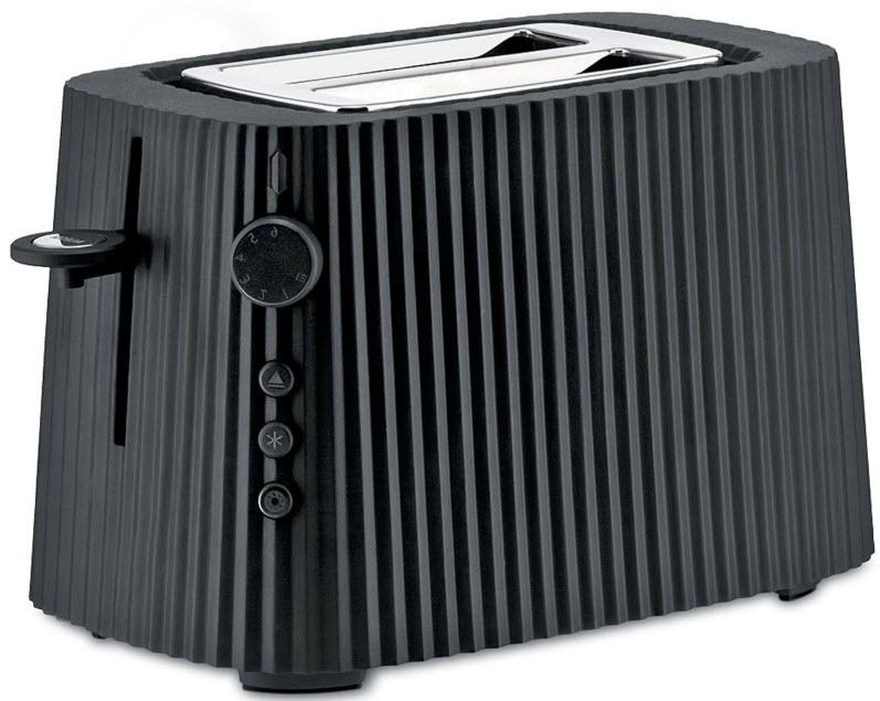 Toaster PLISSE, 2 Scheiben, schwarz, Alessi