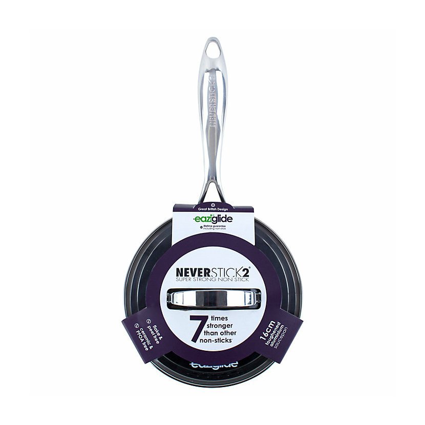 Stielkasserolle NEVERSTICK2 16 cm, Aluminium, Eaziglide