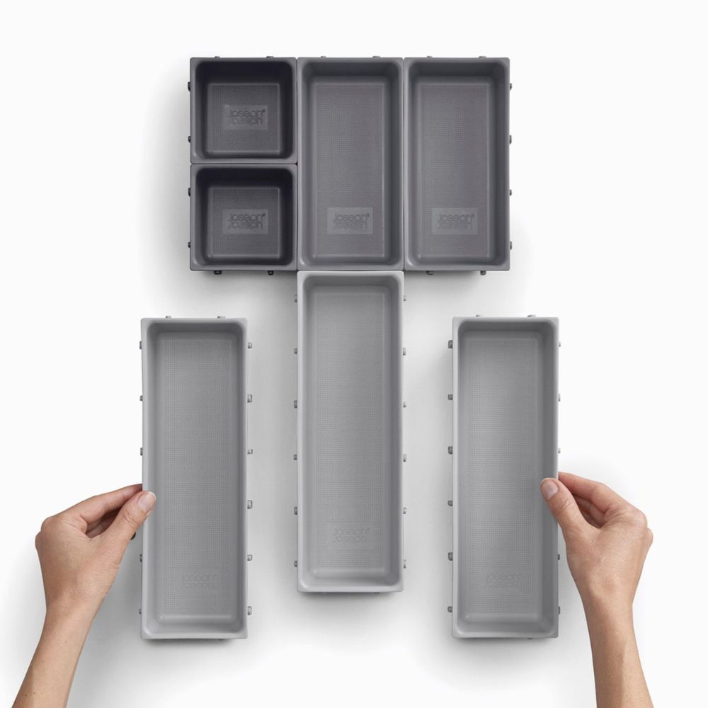 Schubladen-Organizer BLOX 85199, 7-teilig, grau, Joseph Joseph