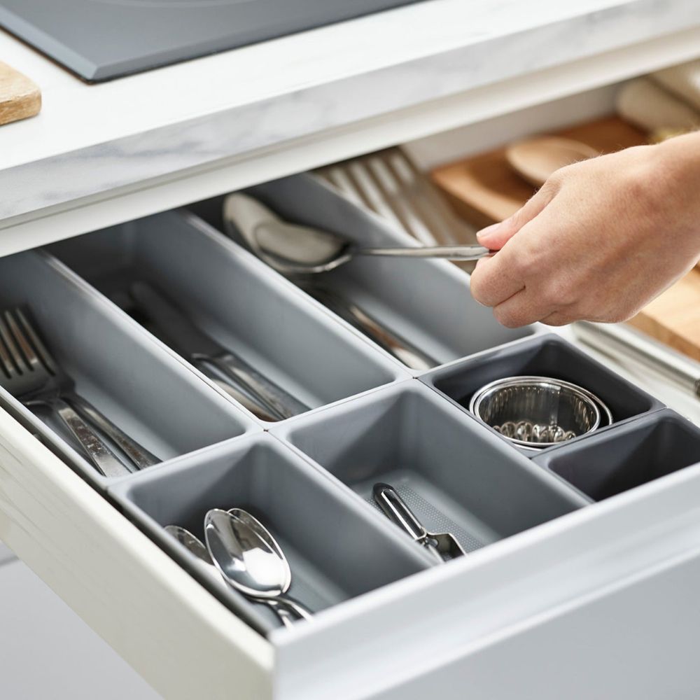 Schubladen-Organizer BLOX 85199, 7-teilig, grau, Joseph Joseph