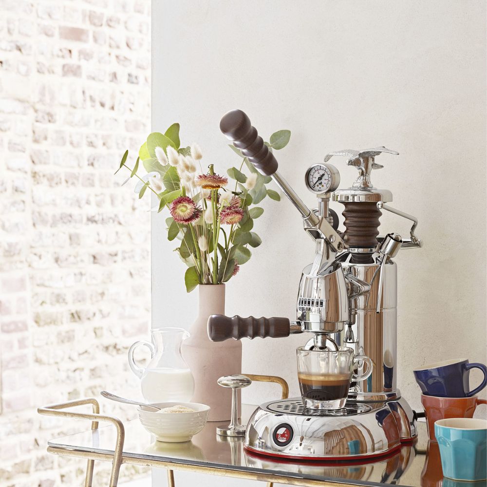 Handhebelmaschine ESPERTO ABILE Silber, La Pavoni