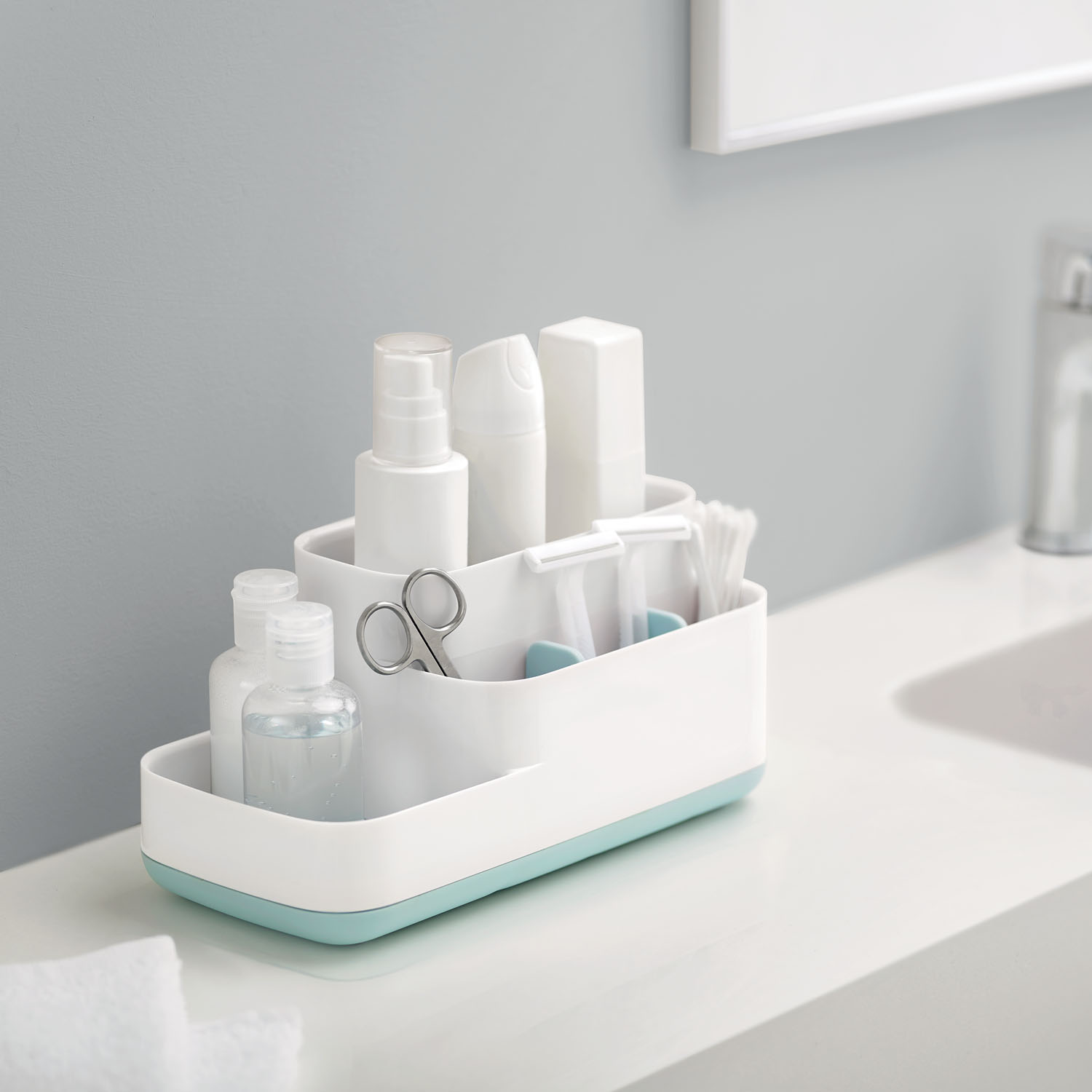 Badezimmer Aufbewahrung EASYSTORE 70504, weiß/blau, Joseph Joseph