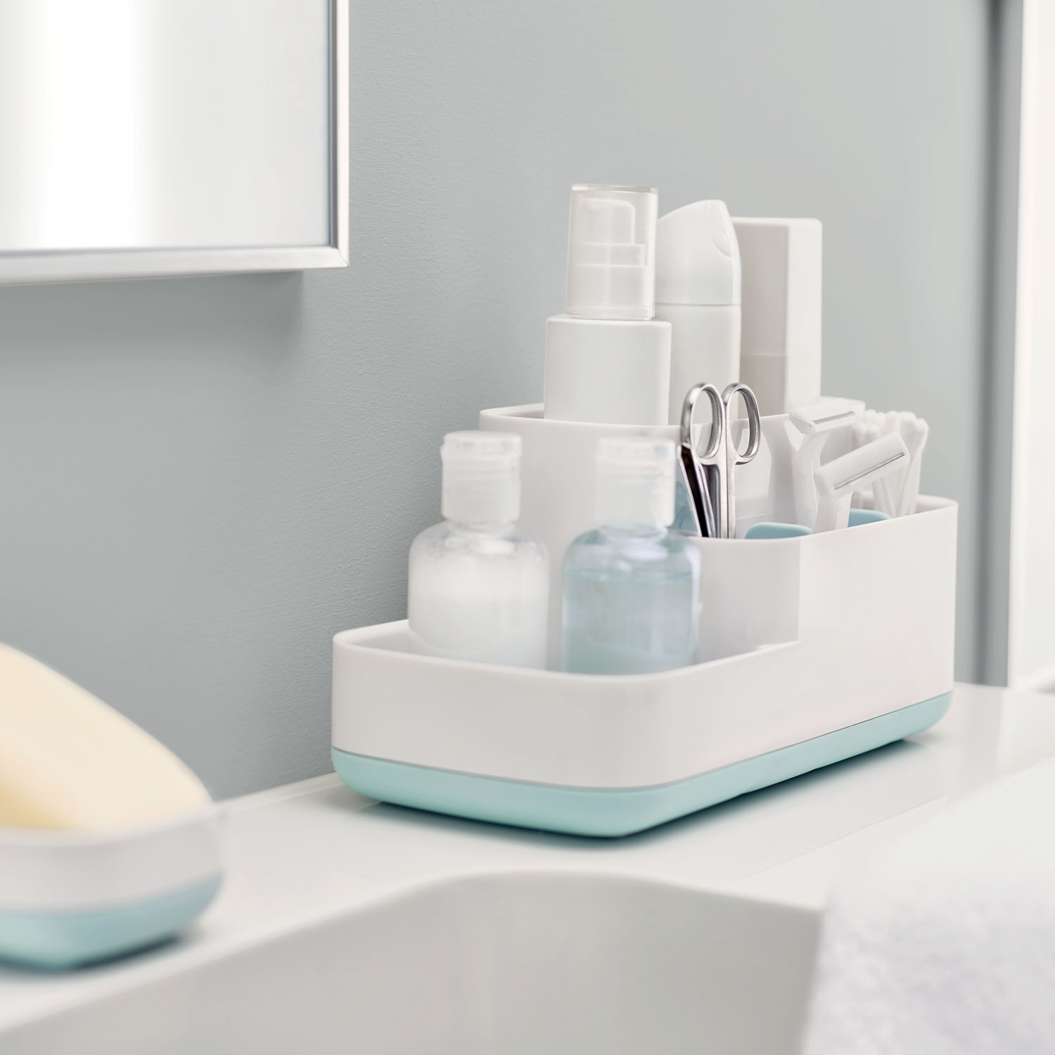 Badezimmer Aufbewahrung EASYSTORE 70504, weiß/blau, Joseph Joseph