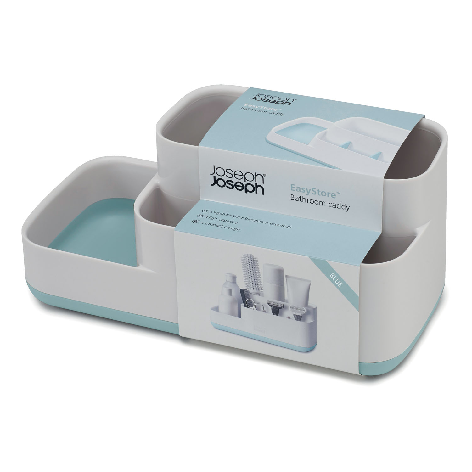 Badezimmer Aufbewahrung EASYSTORE 70504, weiß/blau, Joseph Joseph