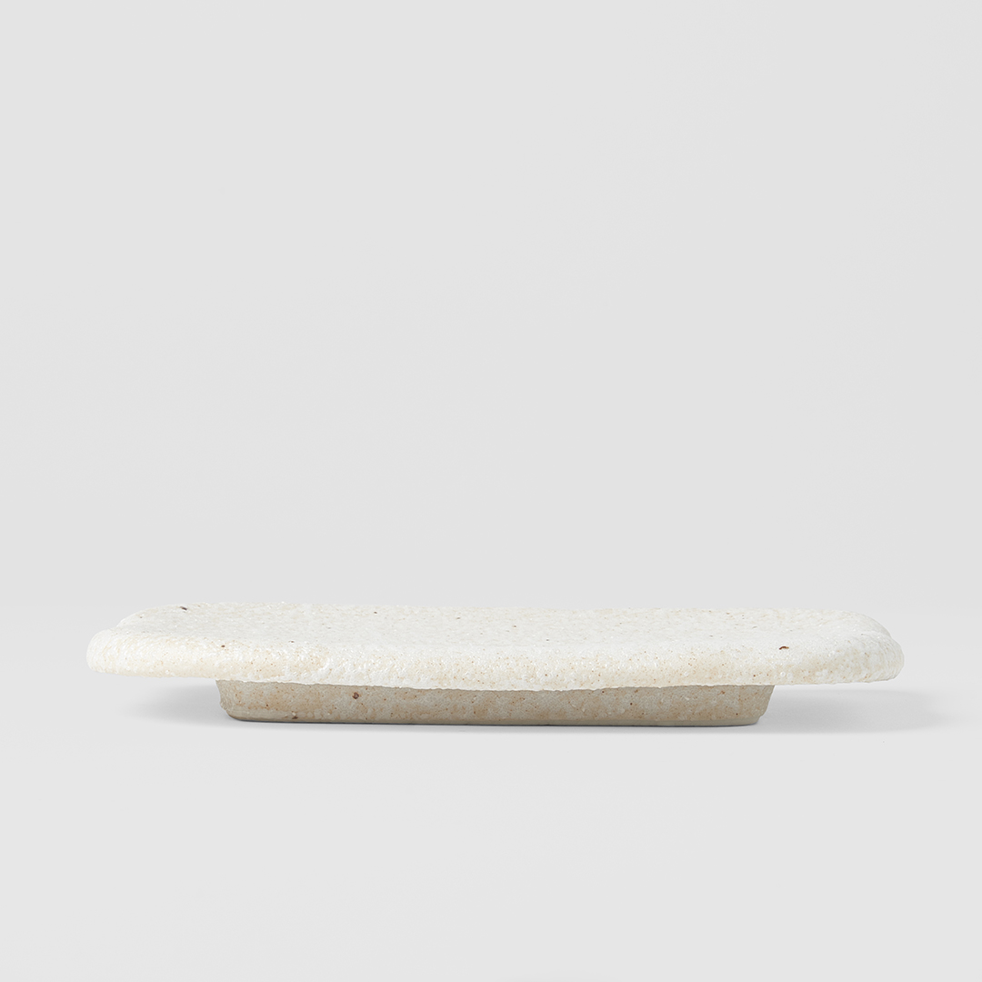 Sushi- und Sashimi-Teller SHELL WHITE WEAK, 16 x 11 cm, MIJ