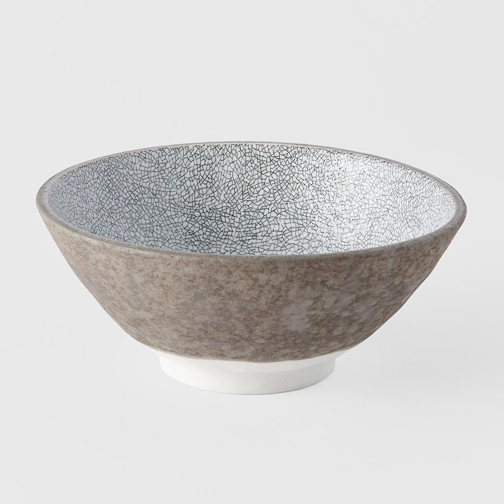 Udon Schale CRAZED GREY 19,5 cm, 800 ml, MIJ