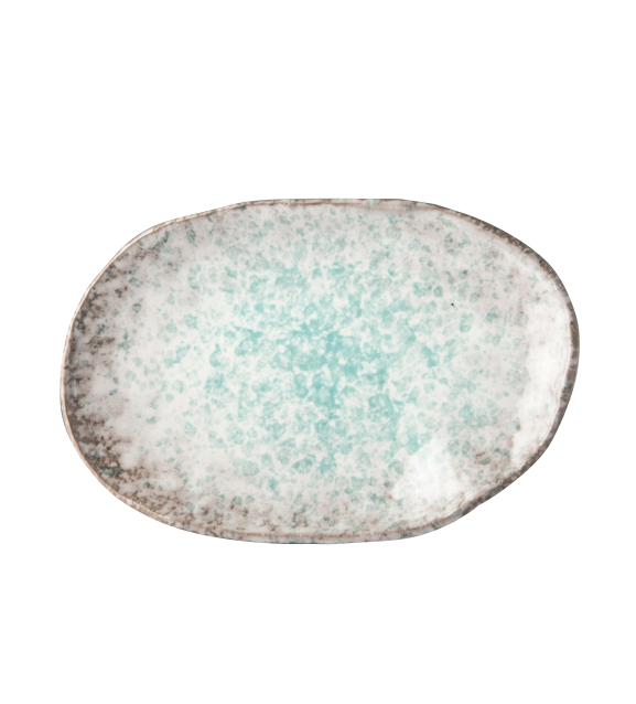 Dessertteller AQUA SPLASH 17 x 11 cm, oval, blau, MIJ