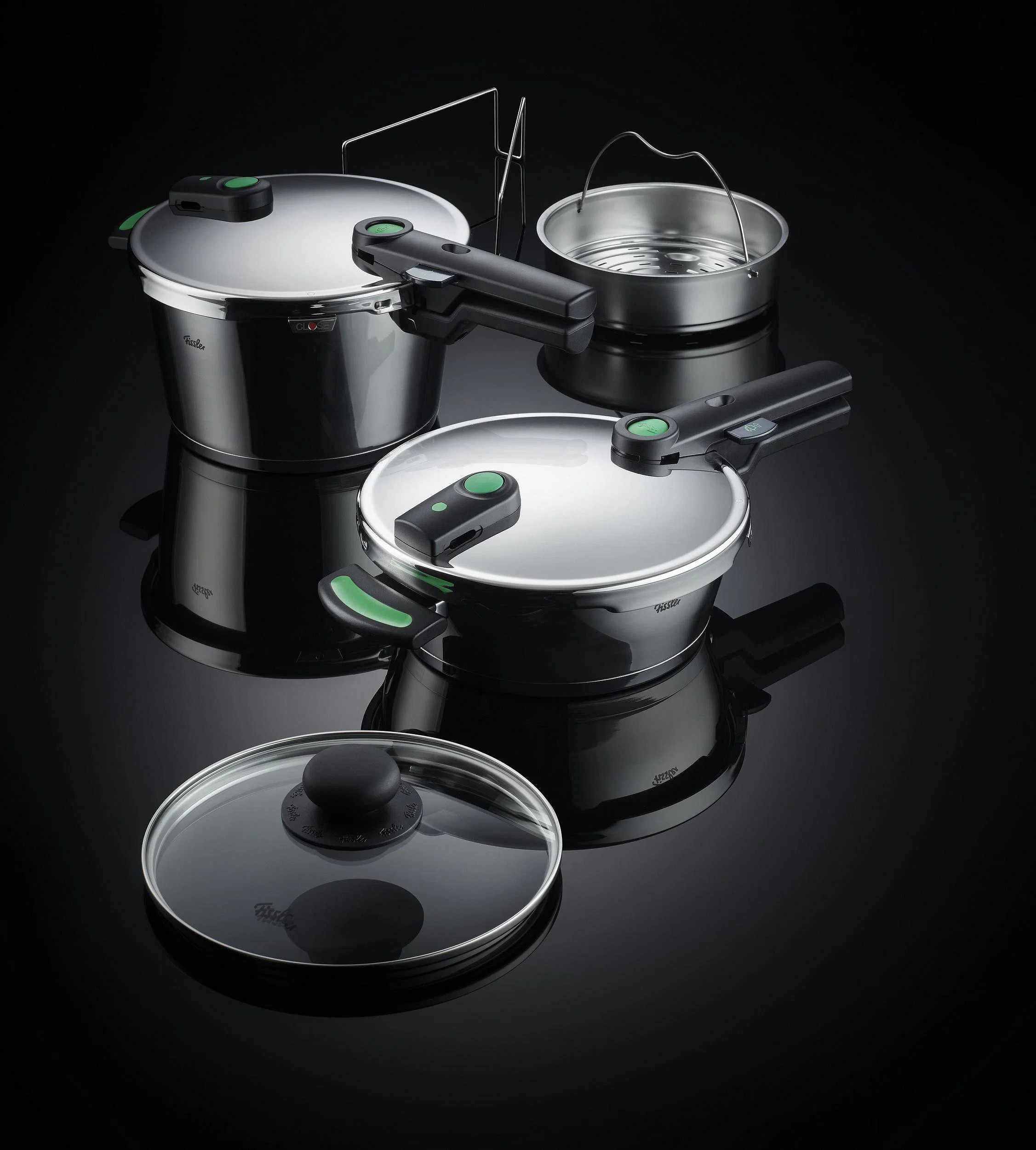 Schnellkochtopf VITAQUICK GREEN, 2er-Set, 6 l, 3,5 l, Fissler