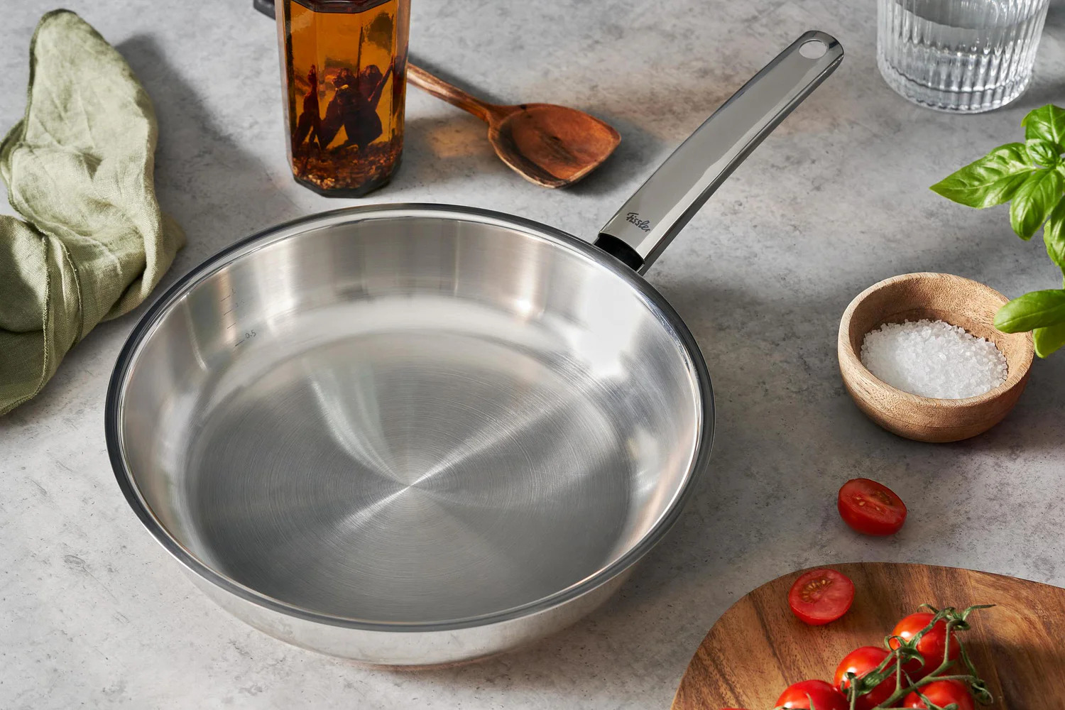 Bratpfanne STEELUX PRO 20 cm, 1,3 l, Edelstahl, Fissler