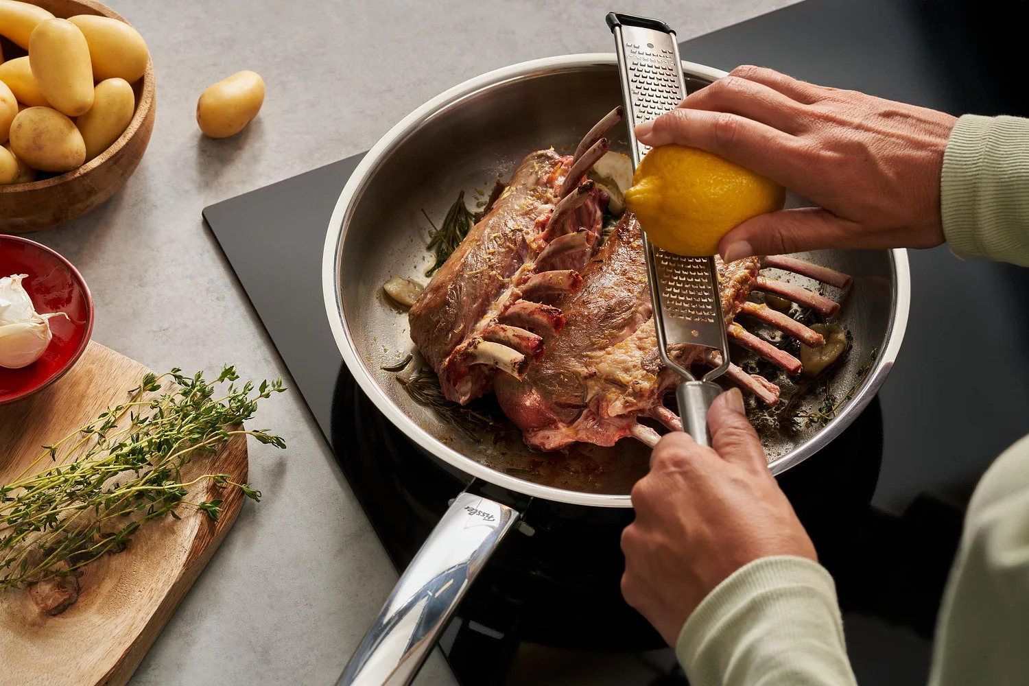 Bratpfanne STEELUX PRO 20 cm, 1,3 l, Edelstahl, Fissler