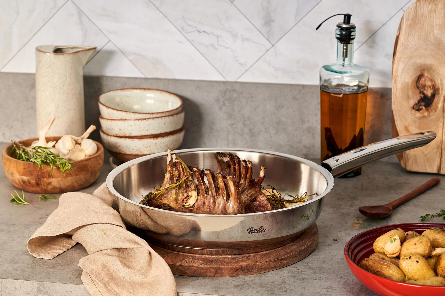 Bratpfanne STEELUX PRO 20 cm, 1,3 l, Edelstahl, Fissler