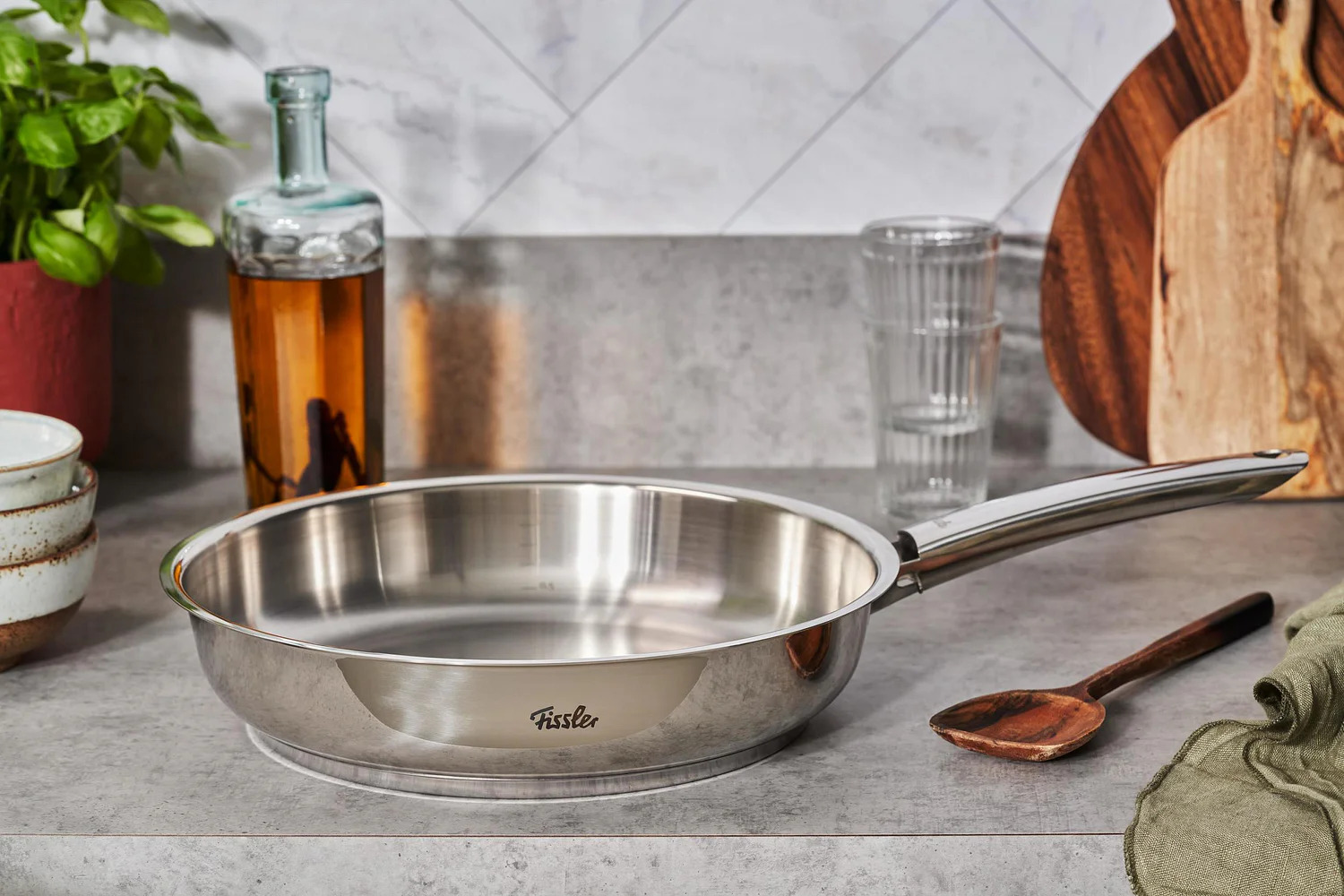 Bratpfanne STEELUX PRO 20 cm, 1,3 l, Edelstahl, Fissler