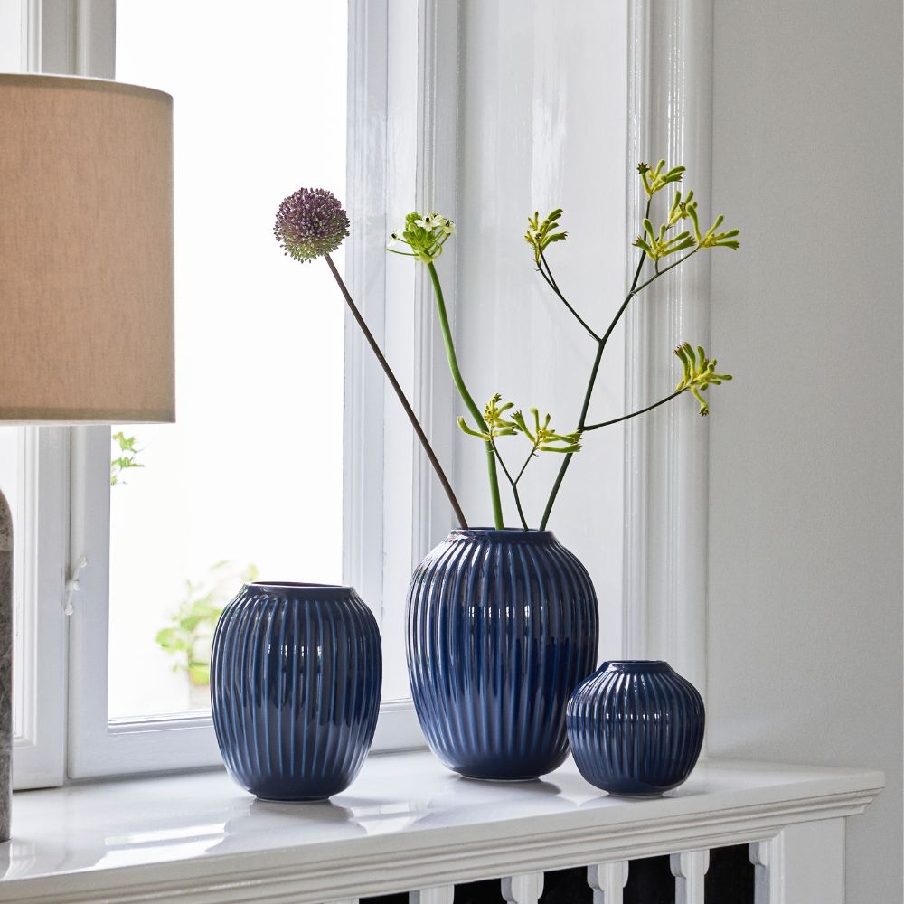 Vase HAMMERSHOI 21 cm, Indigo, Kähler