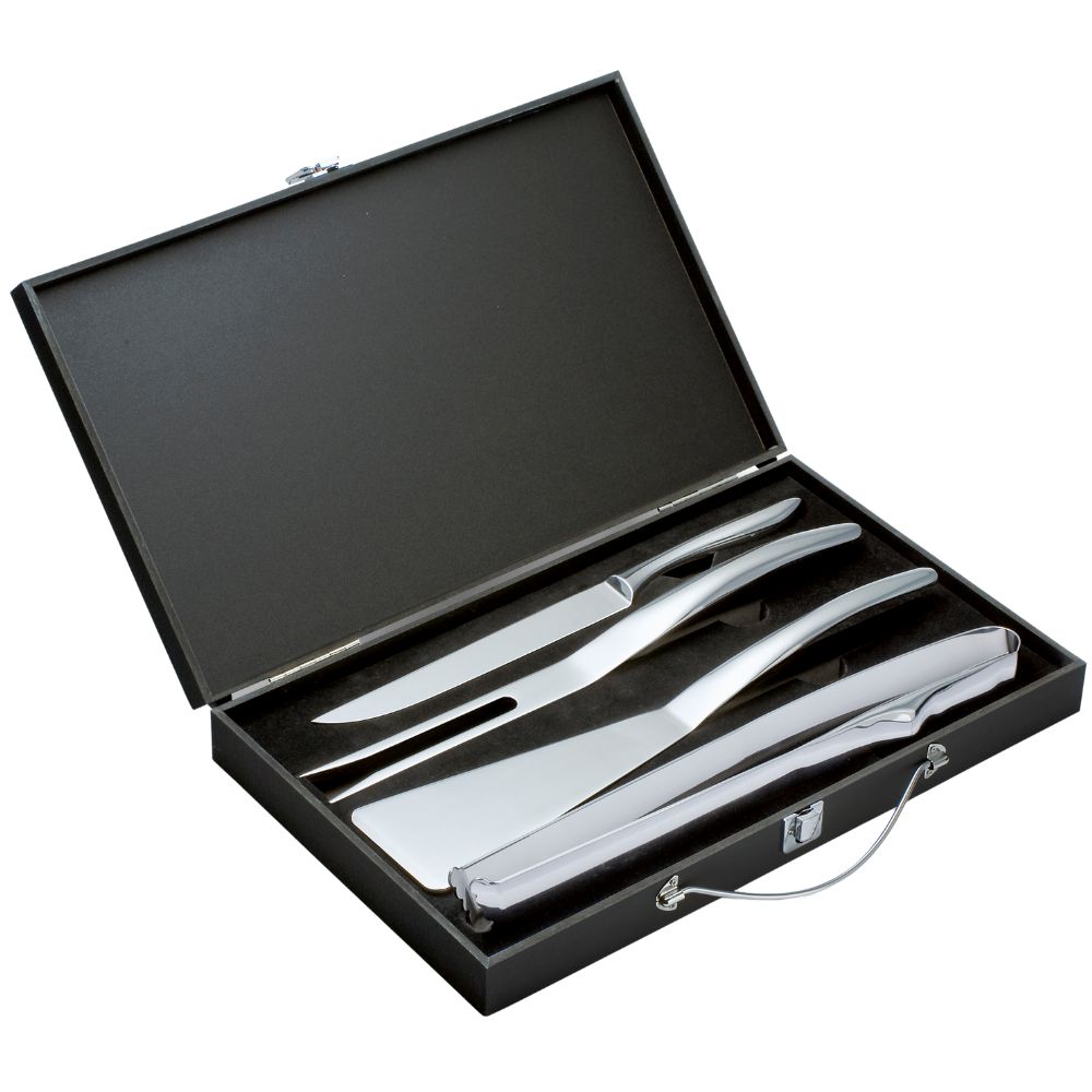 Grillbesteck WAVE, 4-teilig, Edelstahl poliert, Philippi