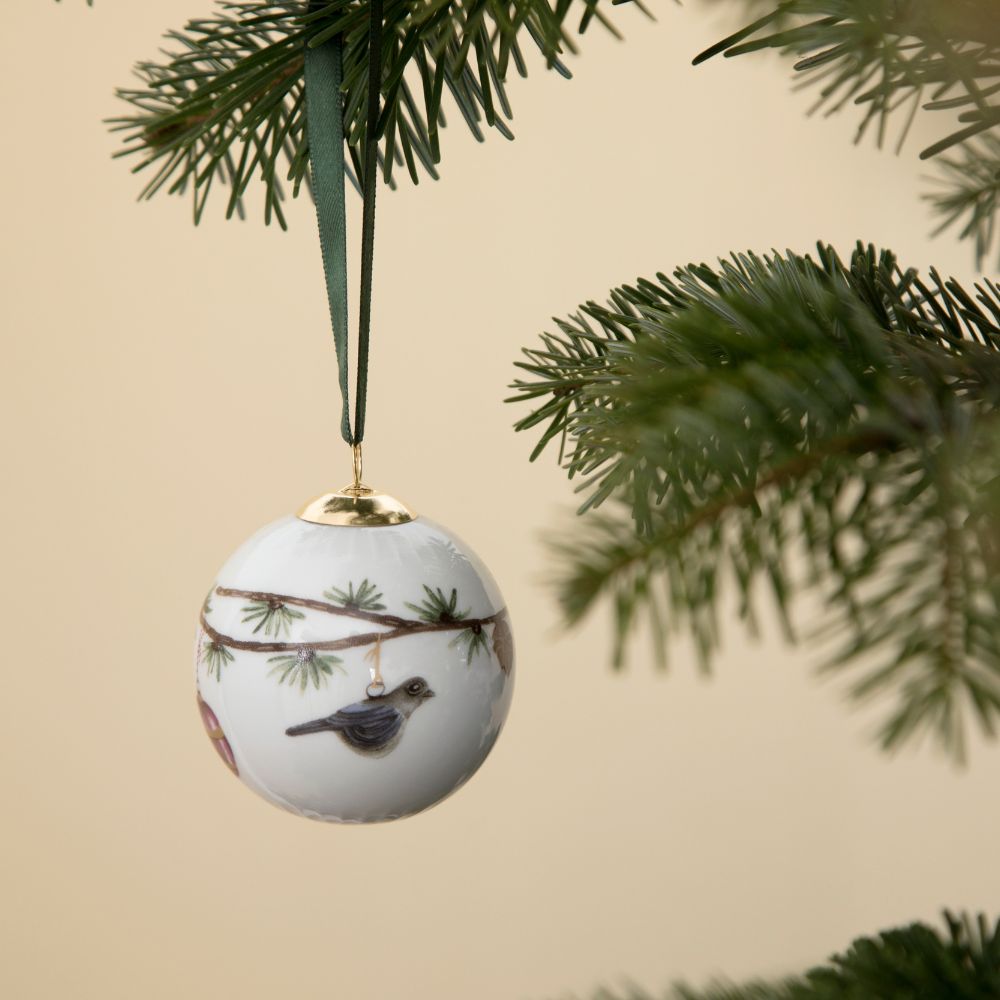 Weihnachtskugel HAMMERSHOI 2019, 330 ml, weiß, Kähler