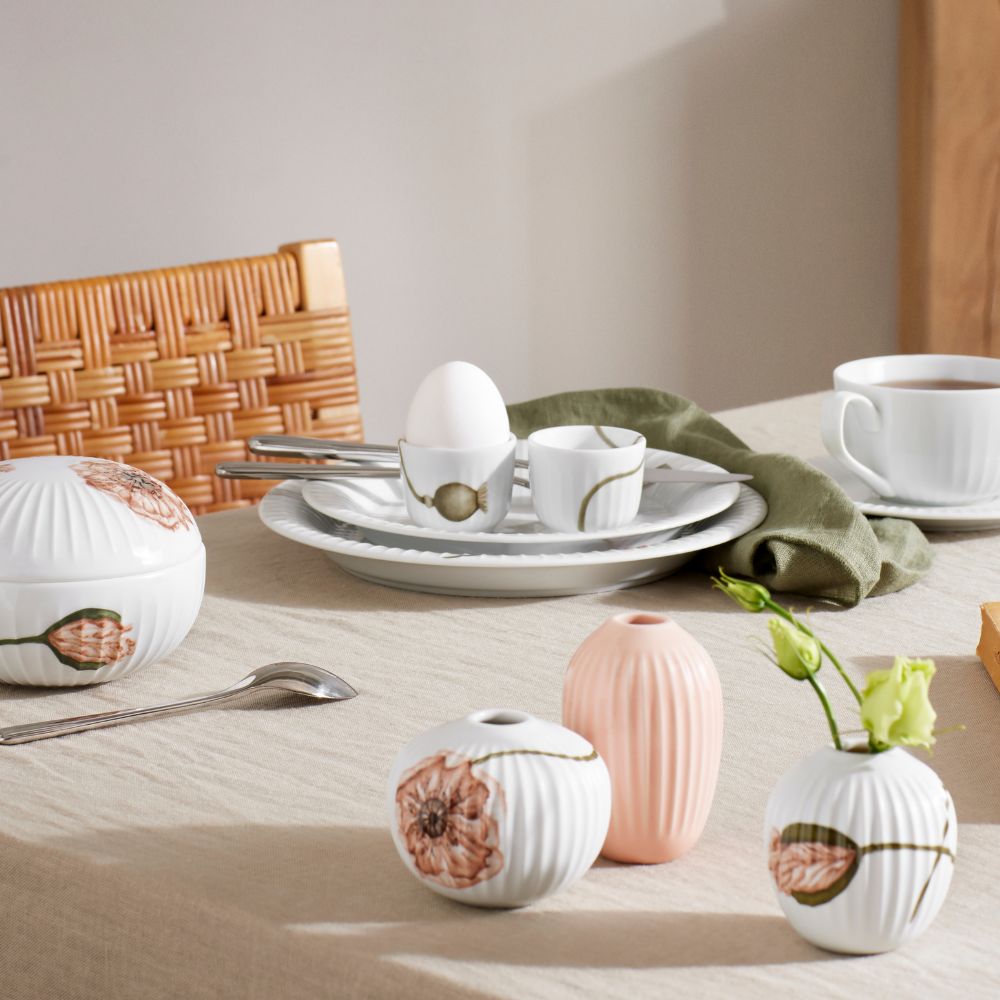 Vase HAMMERSHOI POPPY, 3er-Set, nude/weiß, Kähler