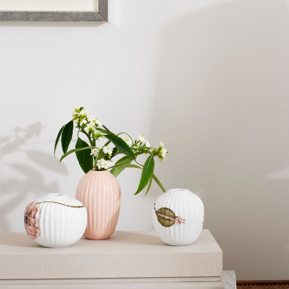 Vase HAMMERSHOI POPPY, 3er-Set, nude/weiß, Kähler