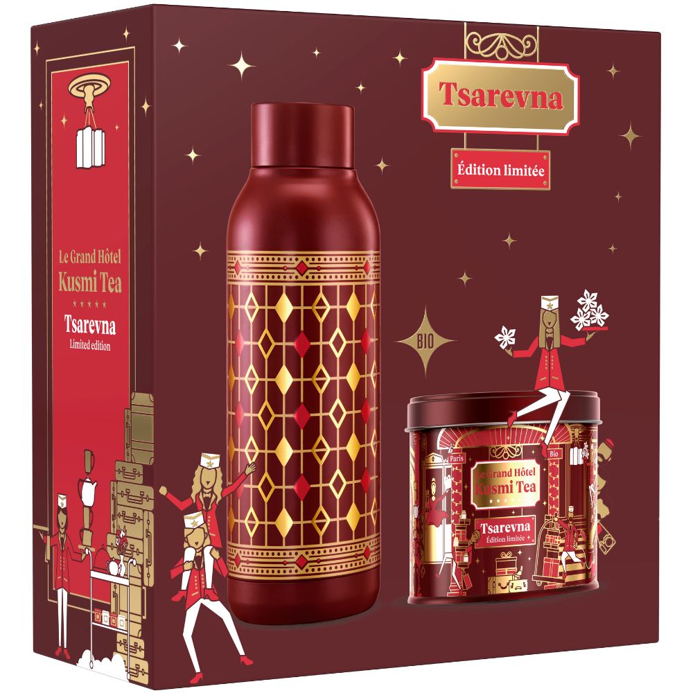 Tee-Set TSAREVNA 120 g Loser Tee -Teedose + Thermoflasche 510 ml, Kusmi