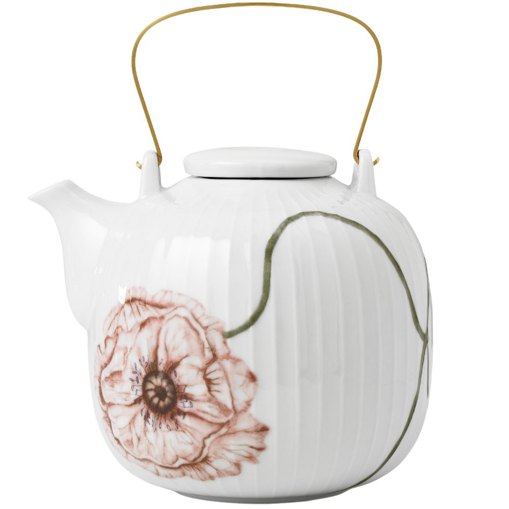 Teekanne HAMMERSHOI POPPY 1,2 l, weiß, Kähler