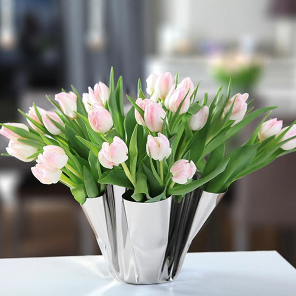 Vase MARGEAUX, 30 cm, Edelstahl poliert, Philippi