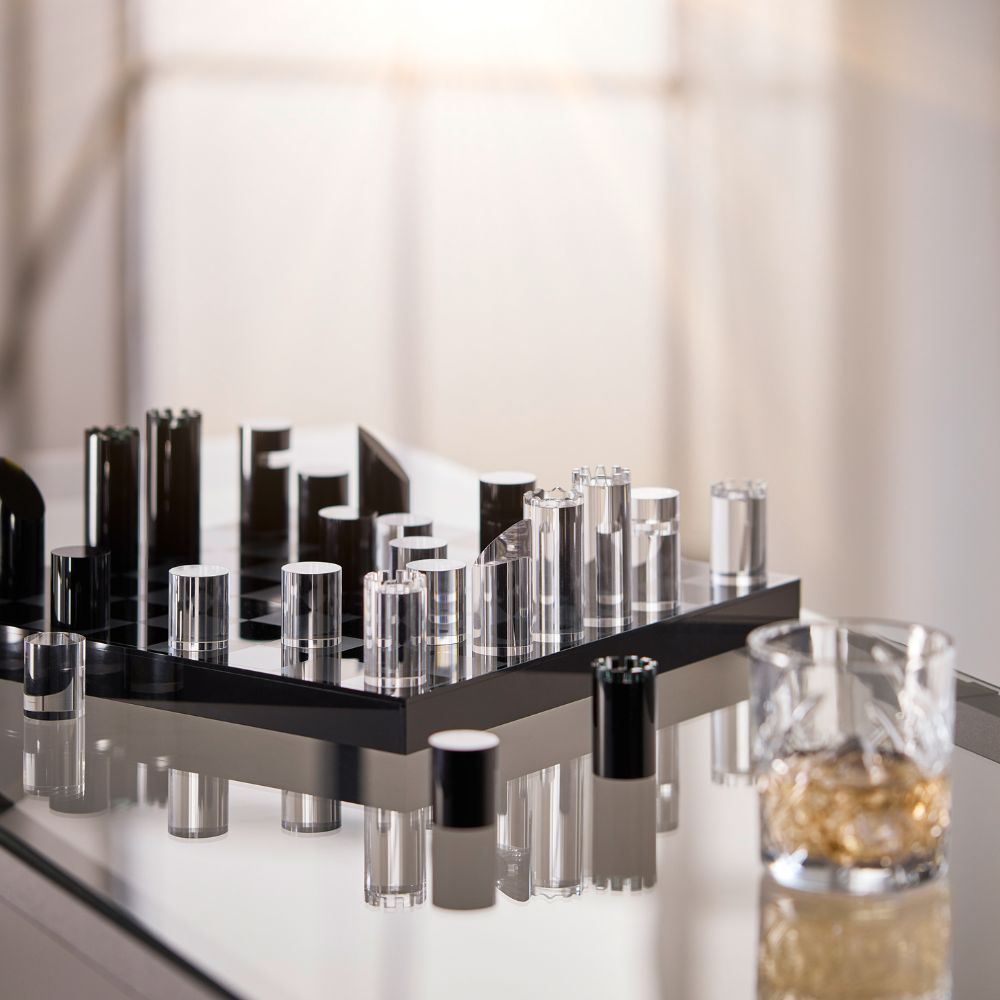 Schach YAP 28 cm, schwarz, Glas, Philippi