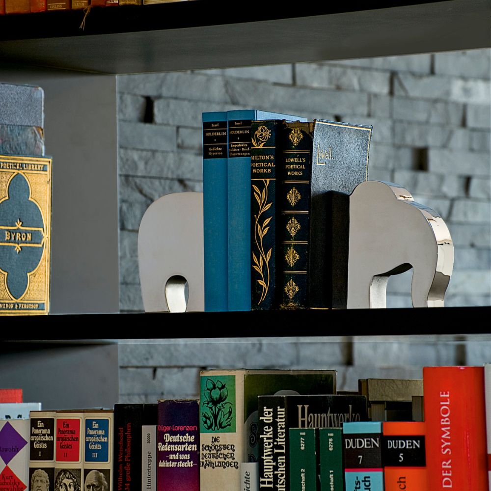 Buchstütze ELEPHANT 20 cm, Silber, Philippi