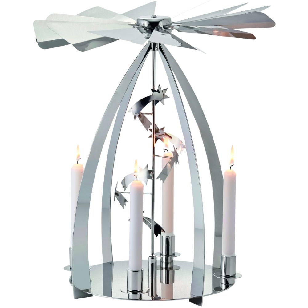 Weihnachtskarussell STILLE NACHT Philippi 51 cm silber