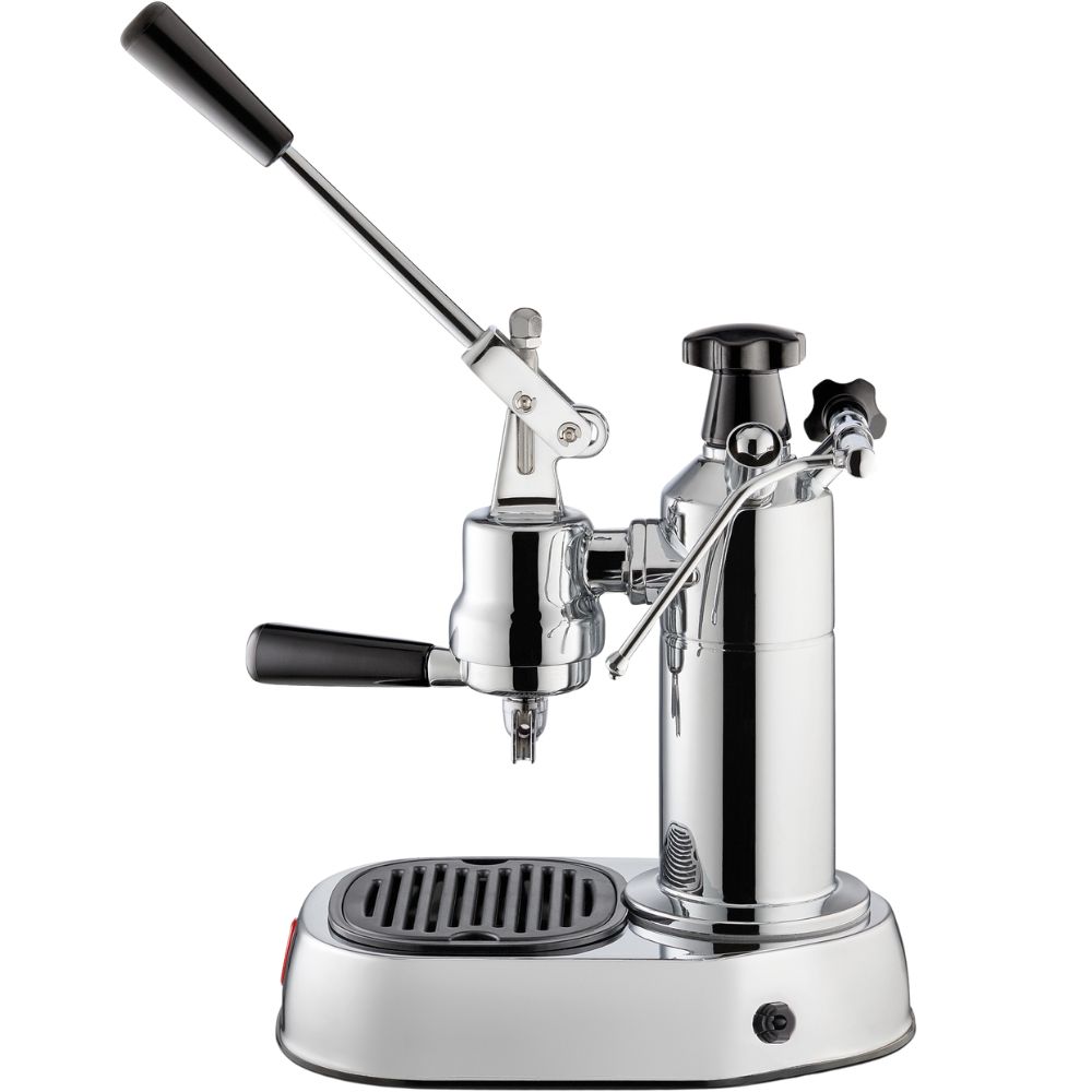 Handhebelmaschine EUROPICCOLA LUSSO, Silber, Kunststoffgriff, La Pavoni