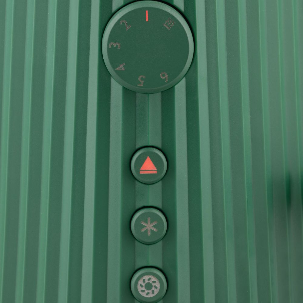 Toaster PLISSÉ, 2 Scheiben, grün, Alessi